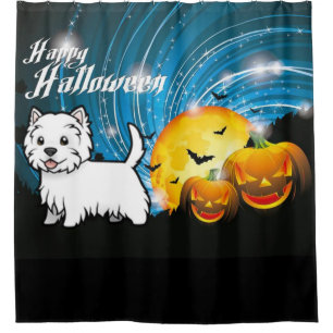 Rideaux De Douche Joyeux Halloween West Highland Terrier