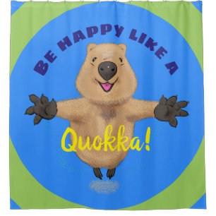 Rideaux De Douche Joyeux sauter quokka dessin animé