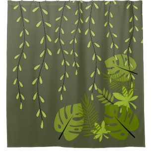 Rideaux De Douche Jungle Feuille Coque-Mate iPhone 14 Pro Max Coque
