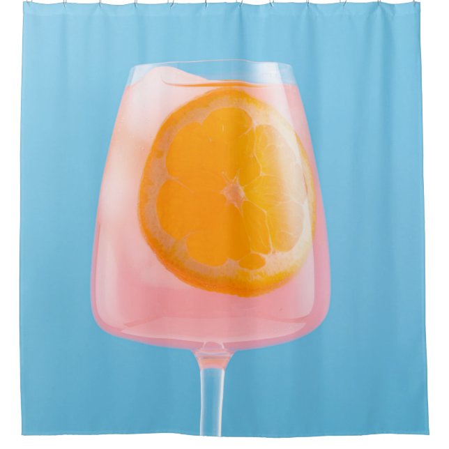 Rideaux De Douche Jus d'orange en verre transparent (Devant)