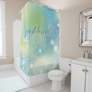 Rideaux De Douche JUSTE BRISER LE Dandelion Citation moderne Turquoi