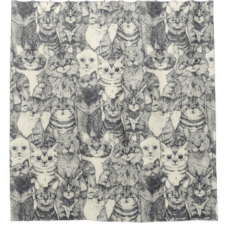Rideaux De Douche juste chatons fer