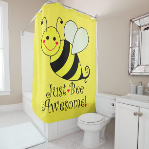 Rideaux De Douche Juste le jaune impressionnant d'abeille gaffent