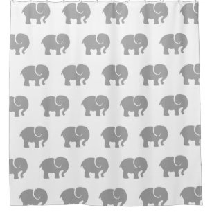 Rideaux De Douche Juste un Motif d'éléphant gris