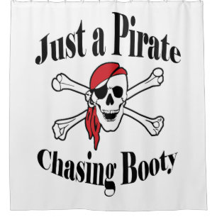 Rideaux De Douche Juste un pirate chassant le butin