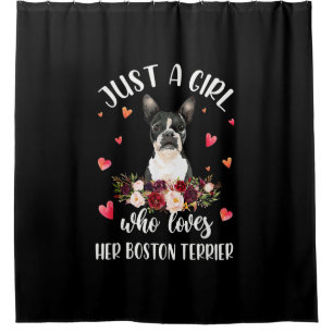 Rideaux De Douche Juste Une Fille Qui Aime Son Amoureux des chiens B