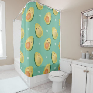 Rideaux De Douche Kawaii Avocados évitons le Motif