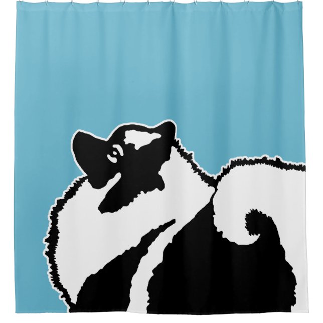 Rideaux De Douche Keeshond Graphics - Cute Original Chig Art (Devant)