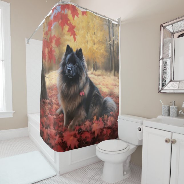 Rideaux De Douche Keeshony en automne Leaves Fall Inspire (En situation)