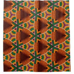 Rideaux De Douche Kente Géométrie Keanza Afrocentric