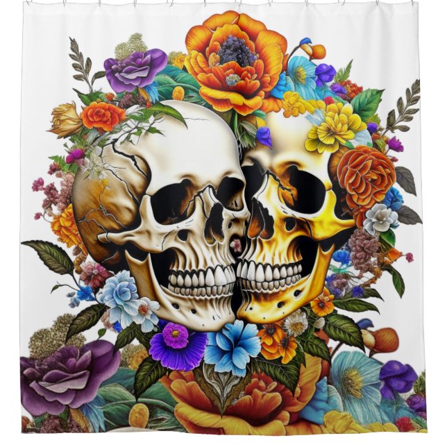 Rideaux De Douche Kissing Skulls (Devant)