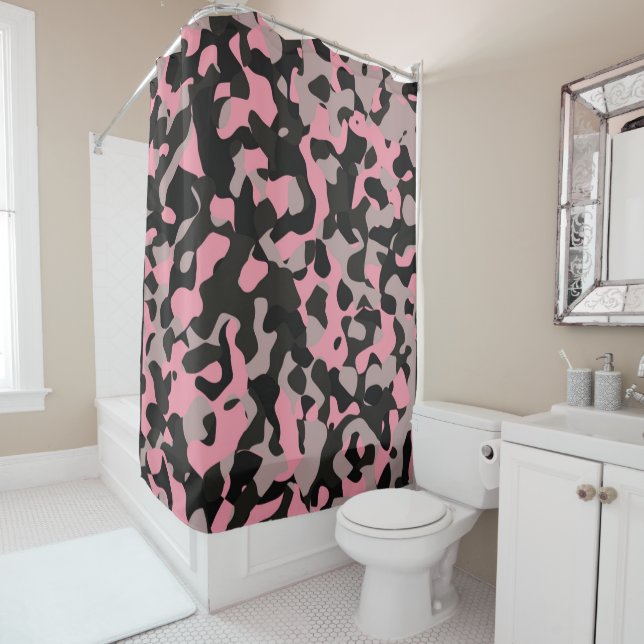 Rideaux De Douche Kitty Camo (En situation)