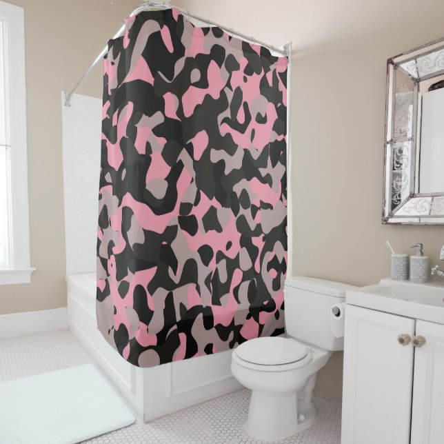 Rideaux De Douche Kitty Camo (En situation)