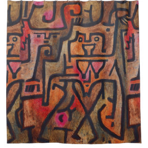 Rideaux De Douche Klee Expressionniste Forêt Abstraite Art Moderne