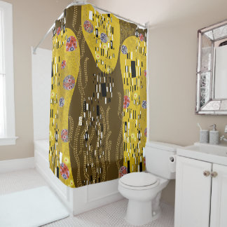 Rideaux De Douche Klimt Inspiré Or Motif Art Nouveau Le Baiser