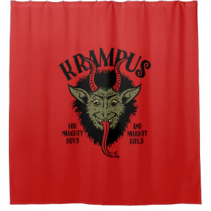 Rideaux De Douche Krampus Face Naughty