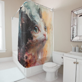 Rideaux De Douche La brosse qui tombe dans le voile