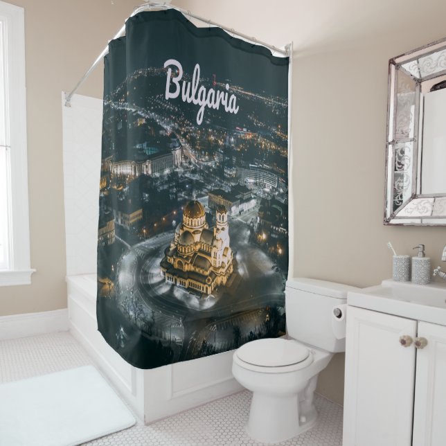 Rideaux De Douche La capitale bulgare Sofia Alexandre Nevsky Cathédr (En situation)