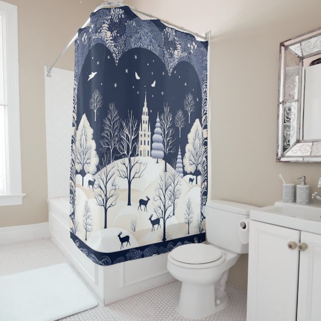 Rideaux De Douche La chaleur du soleil en hiver (En situation)