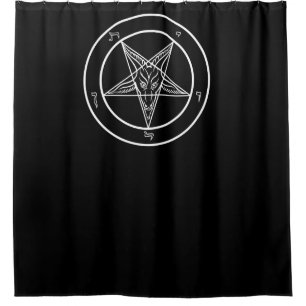 Rideaux De Douche La chambre rituelle satanique drapent