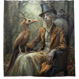 Rideaux De Douche 🎩 La Chapelle Antique - Portrait Surréaliste