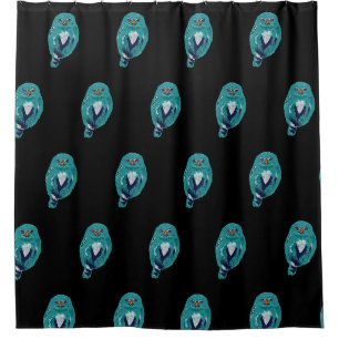 Rideaux De Douche La chouette bleue