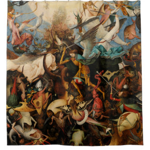 Rideaux De Douche La chute des anges rebelles par Pieter Bruegel