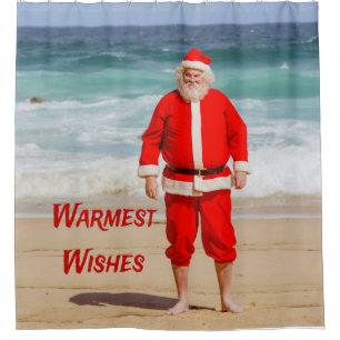 Rideaux De Douche La clause Santa sur la plage Le Humour le plus cha