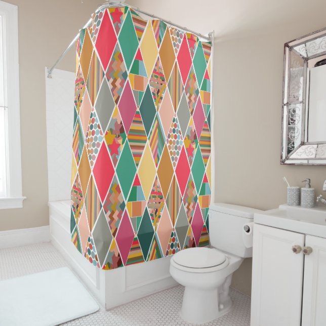 Rideaux De Douche La courtepointe Boho Crazy (En situation)