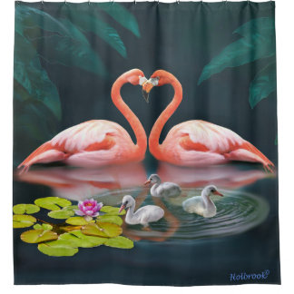 RIDEAUX DE DOUCHE LA FAMILLE FLAMANT