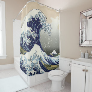 Rideaux De Douche La Grande Vague au large de Kanagawa Katsushika Ho