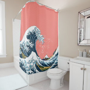 Rideaux De Douche La grande vague outre de Kanagawa