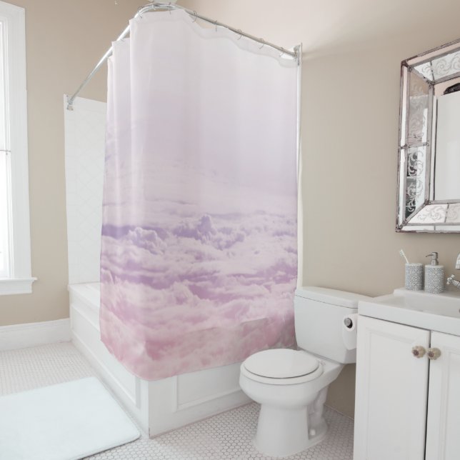 Rideaux De Douche Là-haut dans les Nuages Pastel 2 (En situation)