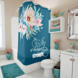 Rideaux De Douche La Joie du Seigneur floral