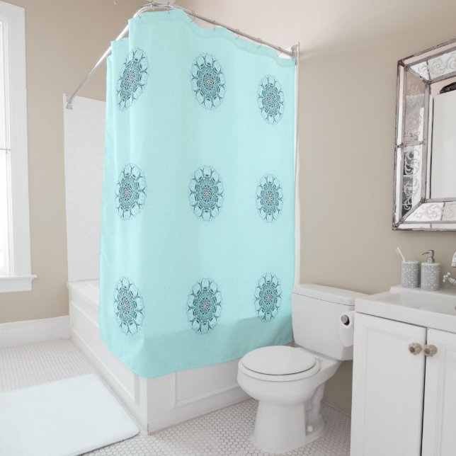 Rideaux De Douche La mer abstraite (En situation)