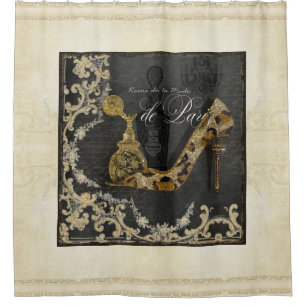 Rideaux De Douche La mode chic élégante à la mode Paris chausse le