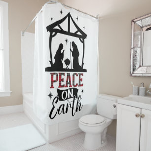 Rideaux De Douche La Nativité De La Paix Sur Terre