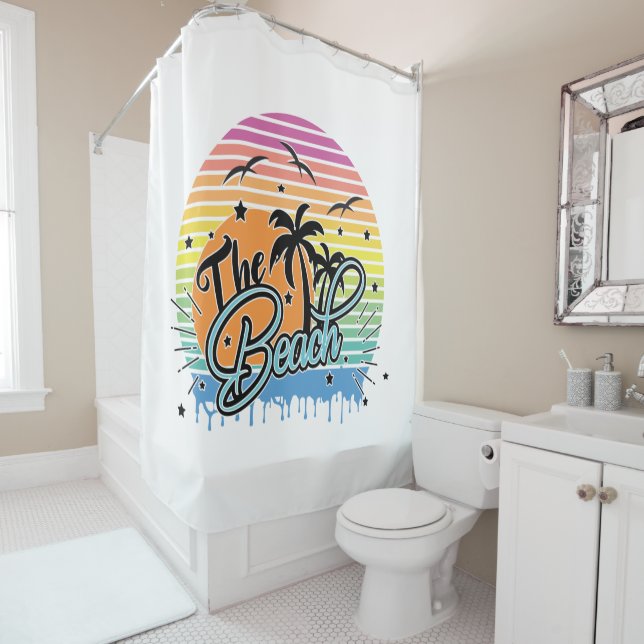 Rideaux De Douche La plage, été 2023 (En situation)