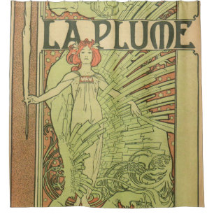 Rideaux De Douche La Plume Par Alphonse Mucha