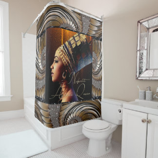 Rideaux De Douche La reine africaine Nefertiti
