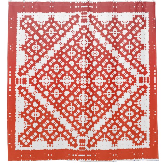 Rideaux De Douche La talavera mexicaine traditionnelle ornée. Design (Devant)