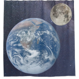 Rideaux De Douche La Terre et sa lune