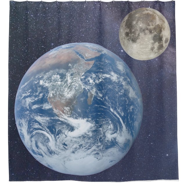 Rideaux De Douche La Terre et sa lune (Devant)