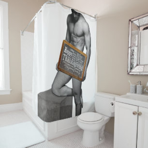 Rideaux De Douche La tradition de Thanksgiving de SlipperyJoe's homm