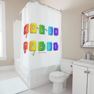 Rideaux De Douche La typographie pop queer de SlipperyJoe commerce r