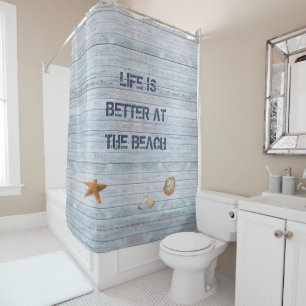 Rideaux De Douche La vie est meilleure à la plage