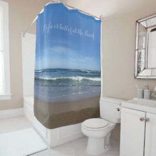 Rideaux De Douche La vie est meilleure à la plage