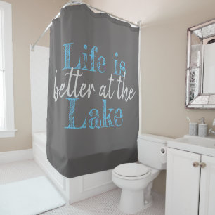 Rideaux De Douche LA VIE nautique EST MEILLEURE AU LAC