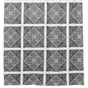 Rideaux De Douche Lace abstraite sans couture romantique rétro vinta