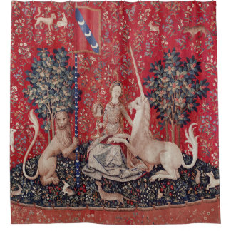 Rideaux De Douche Lady and Unicorn Medieval Tapestry Sight
